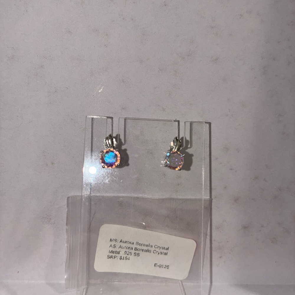 Iridescent Crystal Drop Earrings